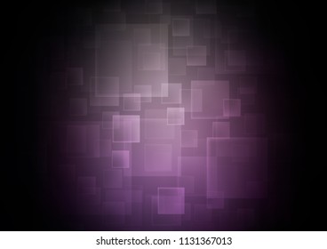 Dark Purple vector cover in polygonal style. Beautiful illustration with rectangles and squares. Modern template for your landing page.