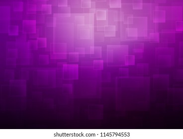 Dark Purple vector cover in polygonal style. Illustration with set of colorful rectangles. Smart design for your business advert.