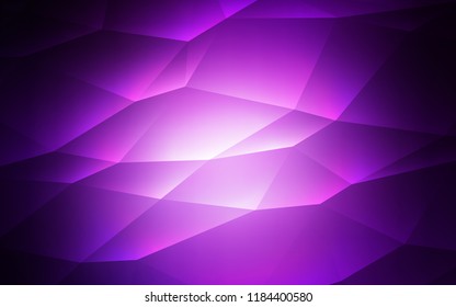 Dark Purple vector cover in polygonal style. Decorative design in abstract style with triangles. Pattern can be used for websites.