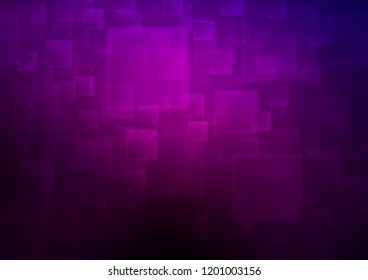 Dark Purple vector cover in polygonal style. Glitter abstract illustration with rectangular shapes. Smart design for your business advert.