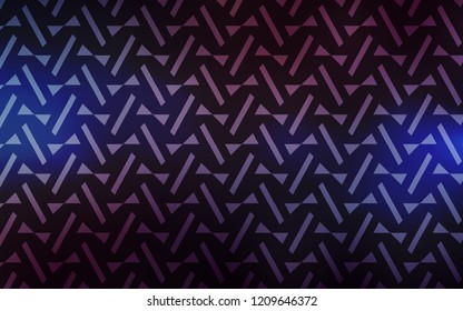 Dark Purple vector cover with polygonal style. Glitter abstract illustration with triangular shapes. Best design for poster, banner.