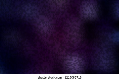 Dark Purple vector cover in polygonal style. Triangles on abstract background with colorful gradient. Pattern for commercials.