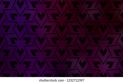 Dark Purple vector cover with polygonal style. Decorative design in abstract style with triangles. Best design for poster, banner.