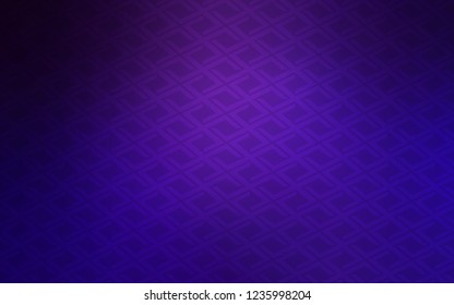 Dark Purple vector cover in polygonal style. Glitter abstract illustration with rectangular shapes. Pattern can be used for websites.