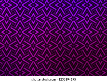 Dark Purple vector cover in polygonal style. Illustration with set of colorful triangles. Template for wallpapers.