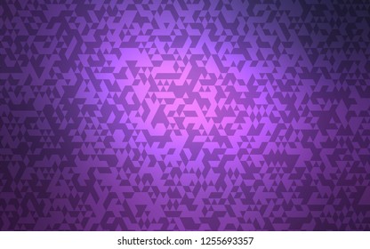 Dark Purple vector cover in polygonal style. Decorative design in abstract style with triangles. The template can be used as a background.