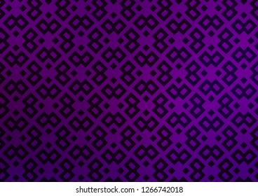 Dark Purple vector cover in polygonal style. Decorative design in abstract style with rectangles. Best design for your ad, poster, banner.