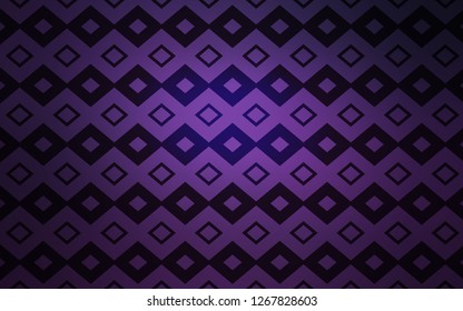 Dark Purple vector cover in polygonal style. Decorative design in abstract style with rectangles. Pattern for commercials.