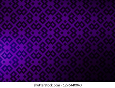 Dark Purple vector cover in polygonal style. Modern abstract illustration with colorful rectangles. Best design for your ad, poster, banner.