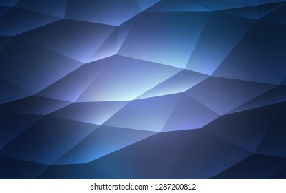 Dark Purple vector cover in polygonal style. Illustration with set of colorful triangles. The template can be used as a background.