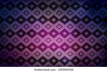Dark Purple vector cover in polygonal style. Beautiful illustration with rectangles and squares. Smart design for your business advert.