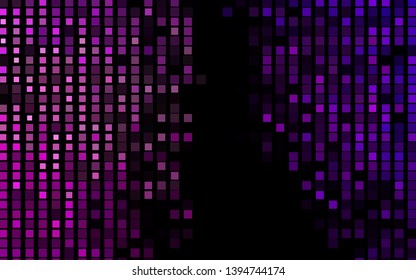 Dark Purple vector cover in polygonal style. Beautiful illustration with rectangles and squares. Smart design for your business advert.