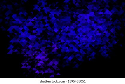 Dark Purple vector cover in polygonal style. Illustration with set of colorful triangles. Smart design for your business advert.