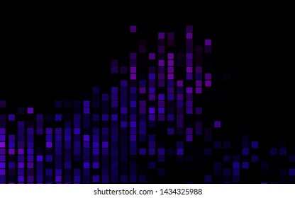 Dark Purple vector cover in polygonal style. Illustration with set of colorful rectangles. Best design for your ad, poster, banner.