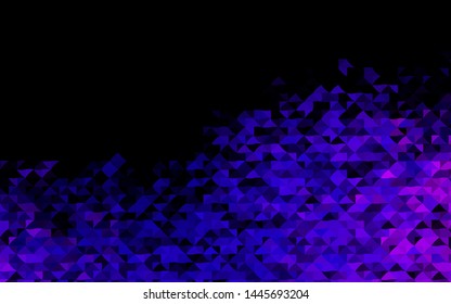 Dark Purple vector cover in polygonal style. Glitter abstract illustration with triangular shapes. Pattern for busines ad, booklets, leaflets