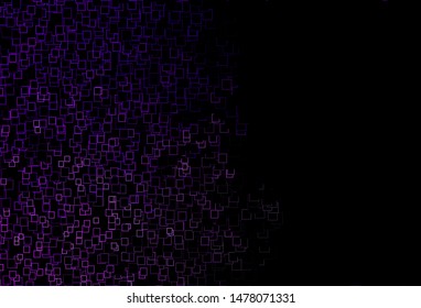 Dark Purple vector cover in polygonal style. Illustration with set of colorful rectangles. Smart design for your business advert.