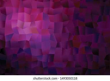 Dark Purple vector cover with polygonal style. Modern abstract illustration with colorful rectangles. Pattern for websites, landing pages.