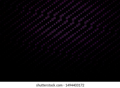 Dark Purple vector cover with polygonal style. Modern abstract illustration with colorful rectangles. Best design for your ad, poster, banner.