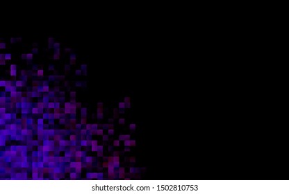 Dark Purple vector cover in polygonal style. Illustration with set of colorful rectangles. The template can be used as a background.
