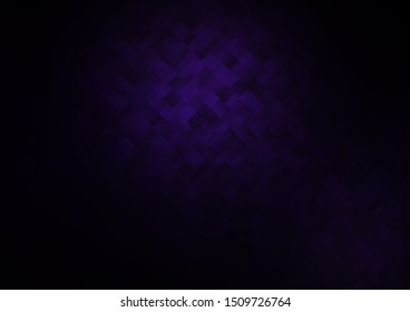 Dark Purple vector cover in polygonal style. Glitter abstract illustration with rectangular shapes. The template can be used as a background.