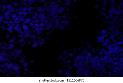 Dark Purple vector cover in polygonal style. Modern abstract illustration with colorful triangles. Pattern for commercials.