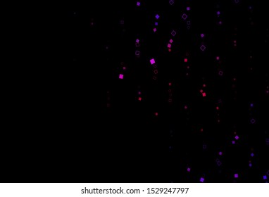 Dark Purple vector cover with polygonal style. Modern abstract illustration with colorful rectangles. Background for cell phones.