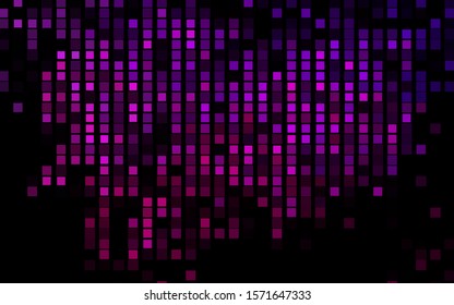 Dark Purple vector cover in polygonal style. Rectangles on abstract background with colorful gradient. Best design for your ad, poster, banner.