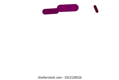 Dark Purple vector cover with rounded stripes. Glitter abstract illustration with colored sticks. The pattern can be used for websites.