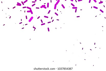 Dark Purple vector cover with rounded stripes. Glitter abstract illustration with colored sticks. Best design for your ad, poster, banner.