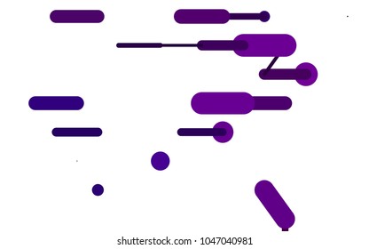 Dark Purple vector cover with rounded stripes. Capsules on blurred abstract background with gradient. The pattern can be used as ads, poster, banner for medicine.