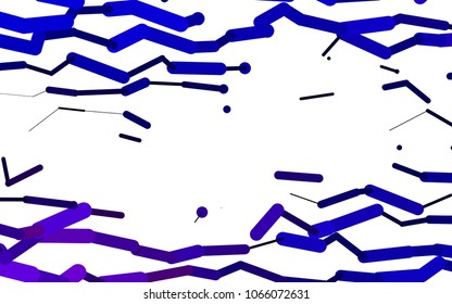 Dark Purple vector cover with rounded stripes. Blurred decorative design in simple style with lines. The pattern can be used as ads, poster, banner for medicine.