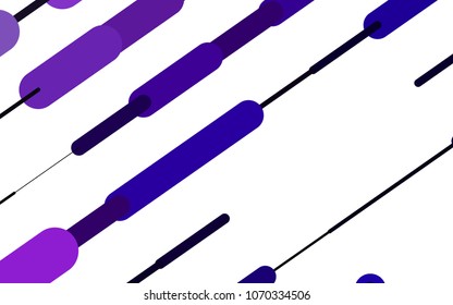 Dark Purple vector cover with rounded stripes. Blurred decorative design in simple style with lines. The pattern can be used for medical ad, booklets, leaflets