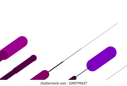 Dark Purple vector cover with rounded stripes. Blurred decorative design in simple style with lines. Smart design for your business advert.