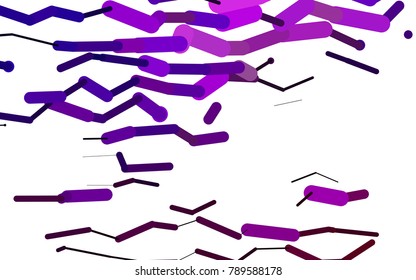 Dark Purple vector cover with rounded stripes. Capsules on blurred abstract background with gradient. The template can be used as a background.