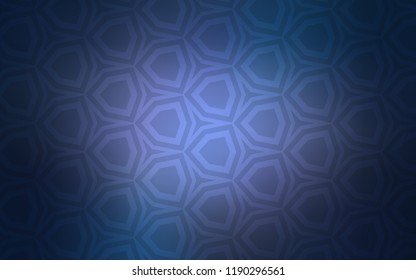 Dark Purple vector cover with set of hexagons. Colorful hexagons on blur backdrop. Pattern for your ad, booklets.