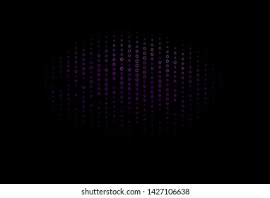 Dark Purple vector cover with set of hexagons. Illustration with set of colorful hexagons. New design for website's poster, banner.