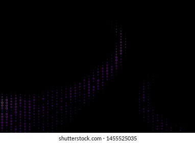 Dark Purple vector cover with set of hexagons. Illustration with set of colorful hexagons. New design for website's poster, banner.