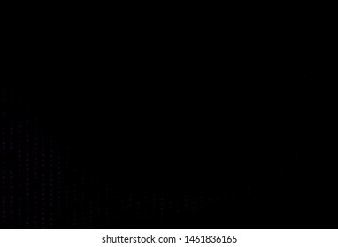 Dark Purple vector cover with set of hexagons. Illustration of abstract hexagons on colorful surface. Pattern for texture of wallpapers.