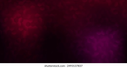 Cubierta de Vector morado oscuro con hexágonos simples. Fondo de desenfoque creativo con hexágonos simples de colores. Diseño para landing pages.