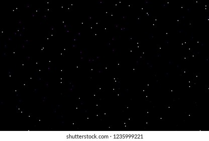 Dark Purple vector cover with small and big stars. Modern geometrical abstract illustration with stars. The pattern can be used for wrapping gifts.