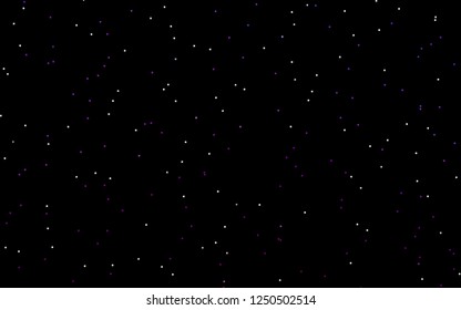 Dark Purple vector cover with small and big stars. Stars on blurred abstract background with gradient. The template can be used as a background.