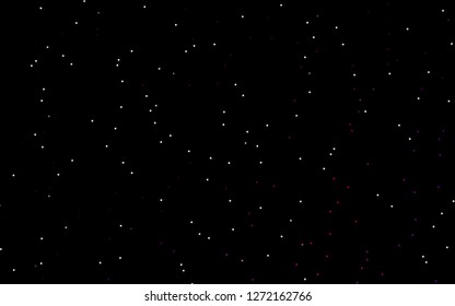 Dark Purple vector cover with small and big stars. Decorative shining illustration with stars on abstract template. The template can be used as a background.