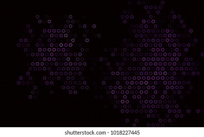 Dark Purple vector  cover with spots. Glitter abstract illustration with blurred drops of rain. The pattern can be used for aqua ad, booklets.
