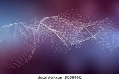 Dark Purple vector cover with spots. Blurred bubbles on abstract background with colorful gradient. The pattern can be used for ads, leaflets of liquid.