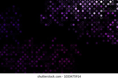 Dark Purple vector  cover with spots. Abstract illustration with colored bubbles in nature style. The pattern can be used for ads, leaflets of liquid.