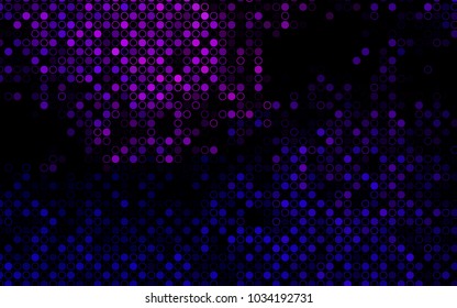 Dark Purple vector  cover with spots. Beautiful colored illustration with blurred circles in nature style. Completely new template for your brand book.