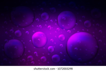Dark Purple vector cover with spots. Illustration with set of shining colorful abstract circles. The pattern can be used for ads, leaflets of liquid.