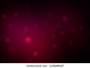 Dark Purple vector cover with spots. Blurred decorative design in abstract style with bubbles. Pattern can be used as texture of water, rain drops.