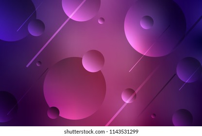 Dark Purple vector cover with spots. Beautiful colored illustration with blurred circles in nature style. Pattern can be used for ads, leaflets.