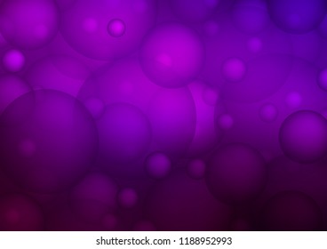 Dark Purple vector cover with spots. Abstract illustration with colored bubbles in nature style. Completely new template for your brand book.